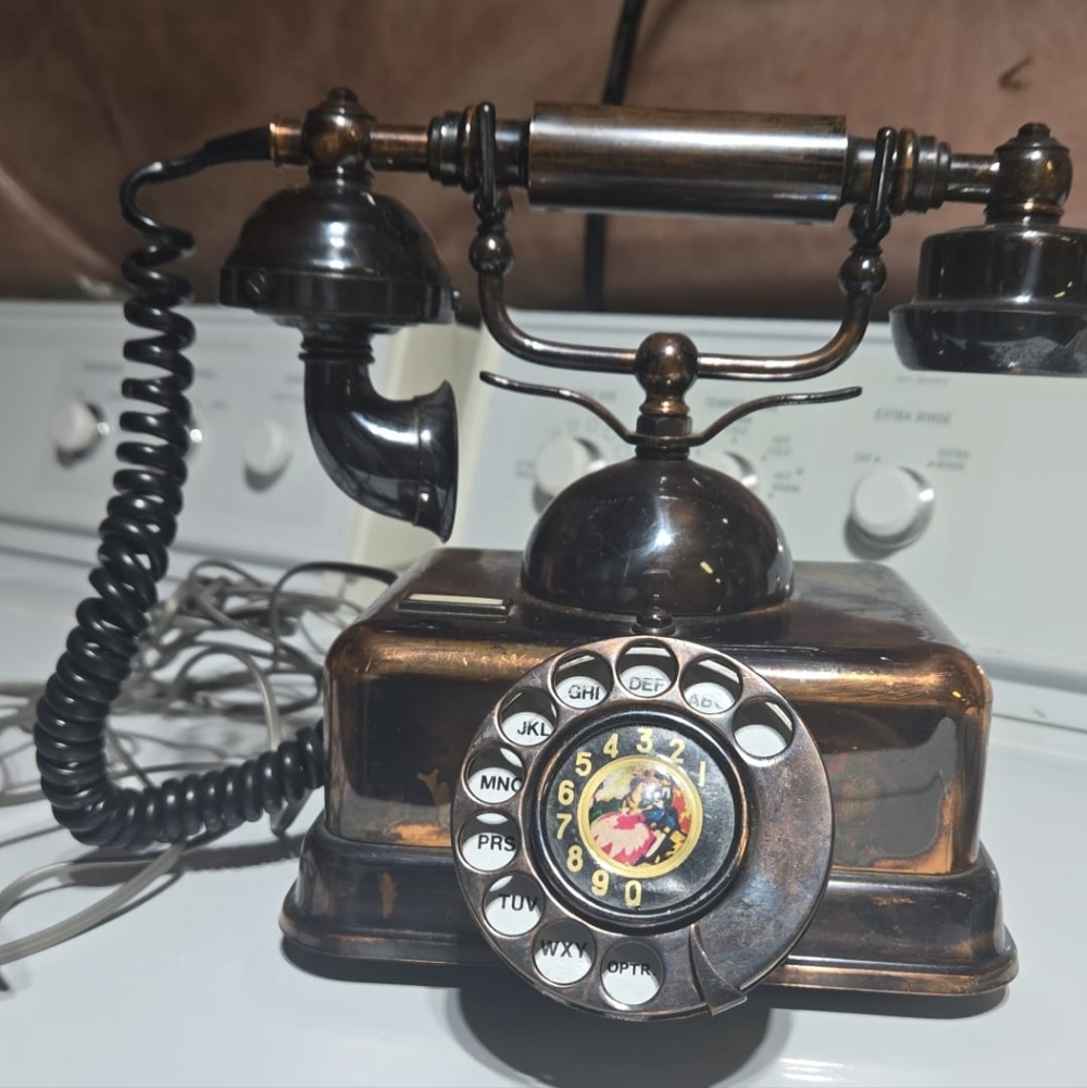 Vintage Rotary Dial Telephone - Bronze